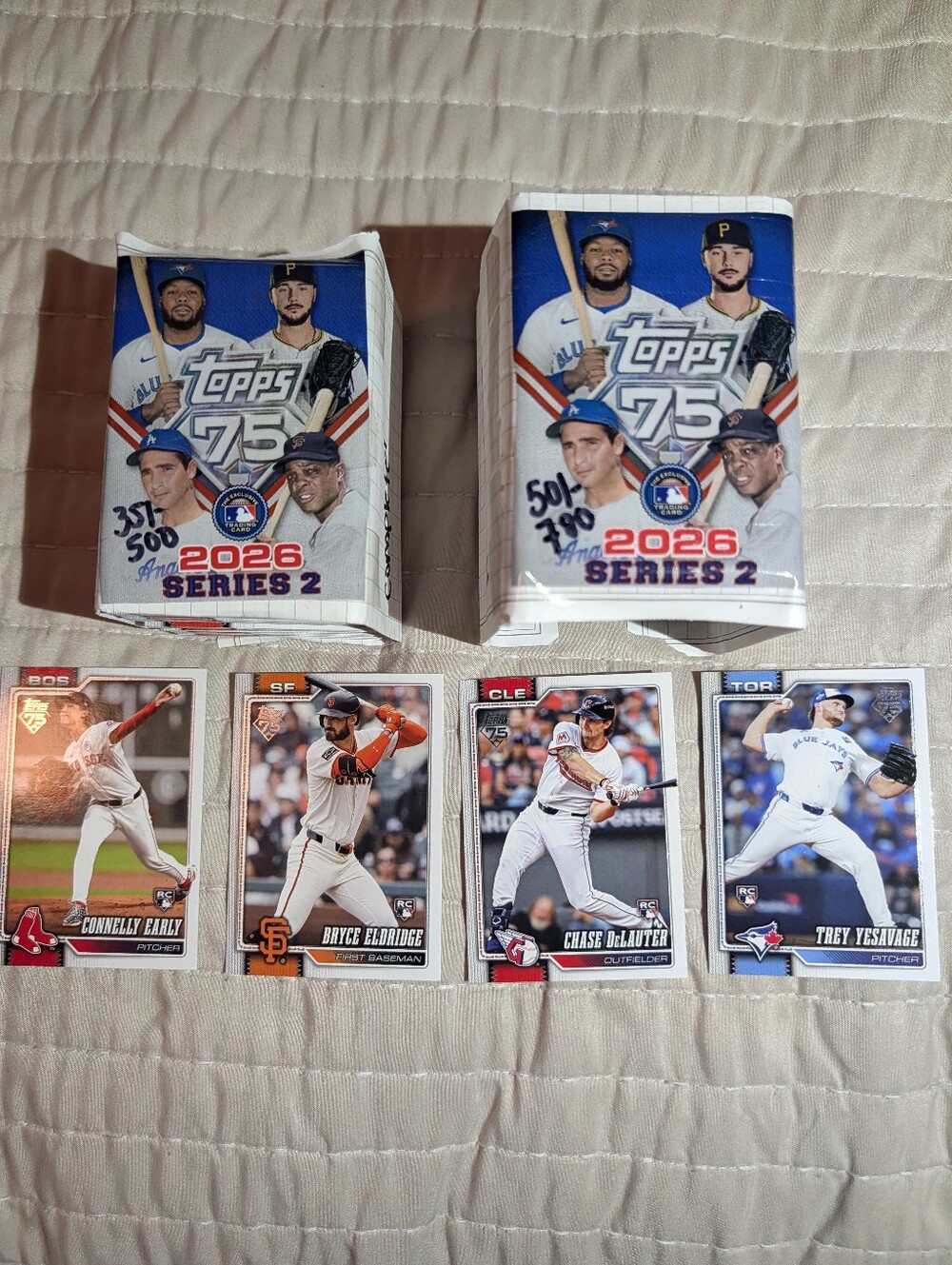 2026 TOPPS BASEBALL SERIES 2 Complete Base Set #'s 351-700
